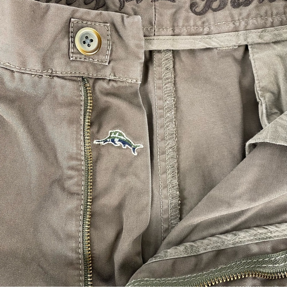 Tommy Bahama Tan/brown/green Cotton Blend Straight Leg Pants size 40” 32” leg - Picture 6 of 9